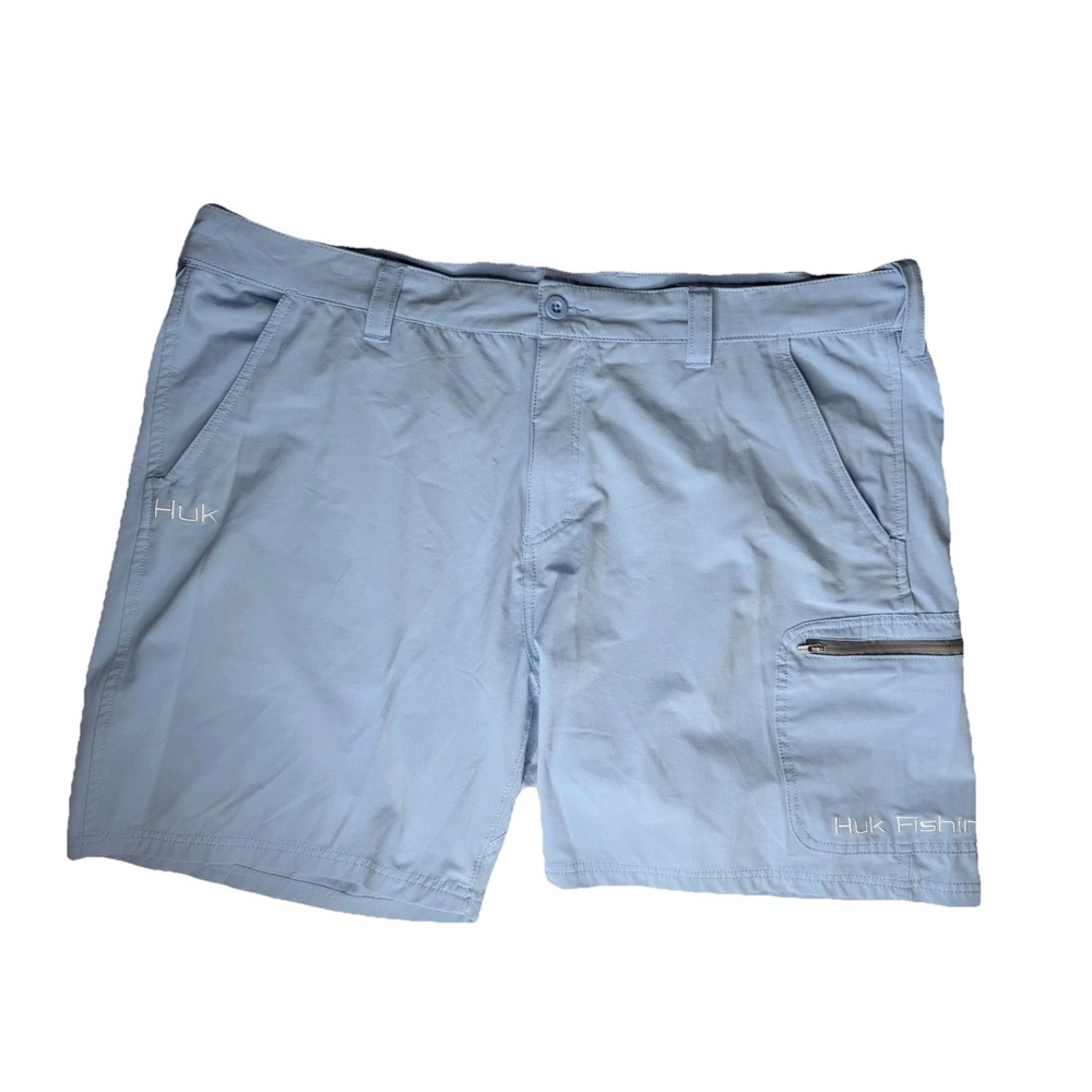 Huk‎ Cargo Fishing Performance Shorts Men Sz 40 Blue Stretch  Quick Dry